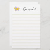 食器並み食料品店リスト文房具 便箋 (正面/裏面)