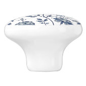 食器棚/ドアセラミックスノブ – ブルーグレーフローラ セラミックノブ (側面)