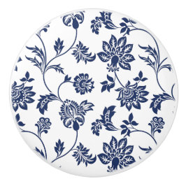 食器棚/ドアセラミックノブフランスの – 青/白 セラミックノブ