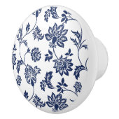 食器棚/ドアセラミックノブフランスの – 青/白 セラミックノブ (右)