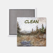 食器洗い状態磁石 マグネット (正面/裏面)