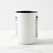 食器洗浄機の栄養成分表示 キッチンスタッフ面白グッズ マグカップ (中央)
