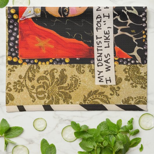 食器用タオル – 私の歯科医は私は王冠と必要だと言った キッチンタオル (折り畳み)