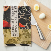 食器用タオル – 私の歯科医は私は王冠と必要だと言った キッチンタオル (四つ折り)