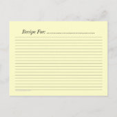 食器編集可能レシピカードテンプレート ポストカード (裏面)