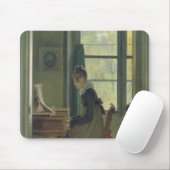 食堂のインテリア、女性の詳細 マウスパッド (マウス)