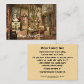 食堂、ノイシュヴァンシュタイン城の城、ドイツ 名刺 (正面/裏面)