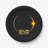 食太陽の食2024年4月8日 ペーパープレート (正面)