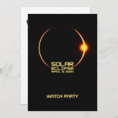 食太陽の食2024年4月8日 招待状 (正面/裏面)