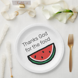 食感謝してい物のスイカのパーティーの神 ペーパープレート