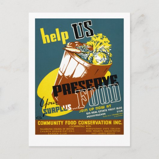 食救済べ物を守る ポストカード (正面)