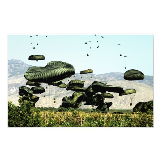 食料と水の束は空気が届く フォトプリント (正面)