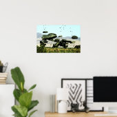 食料と水の束は空気が届く ポスター (ホームオフィス)