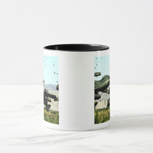 食料と水の束は空気が届く マグカップ (中央)