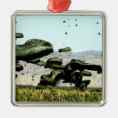 食料と水の束は空気が届く メタルオーナメント (正面)