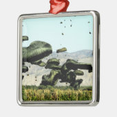 食料と水の束は空気が届く メタルオーナメント (左)