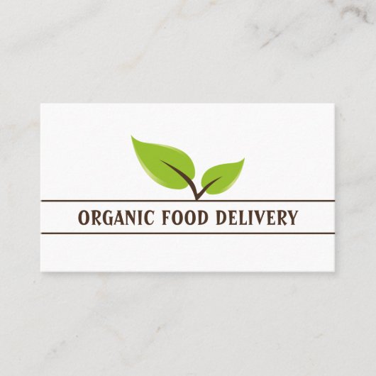 食料オーガニックの提供、農産業者 名刺 (正面)