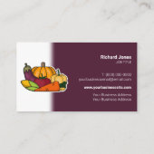 食料オーガニックの提供、農産業者 名刺 (裏面)