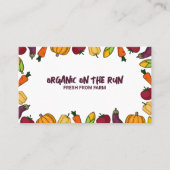 食料オーガニックの提供、農産業者 名刺 (正面)