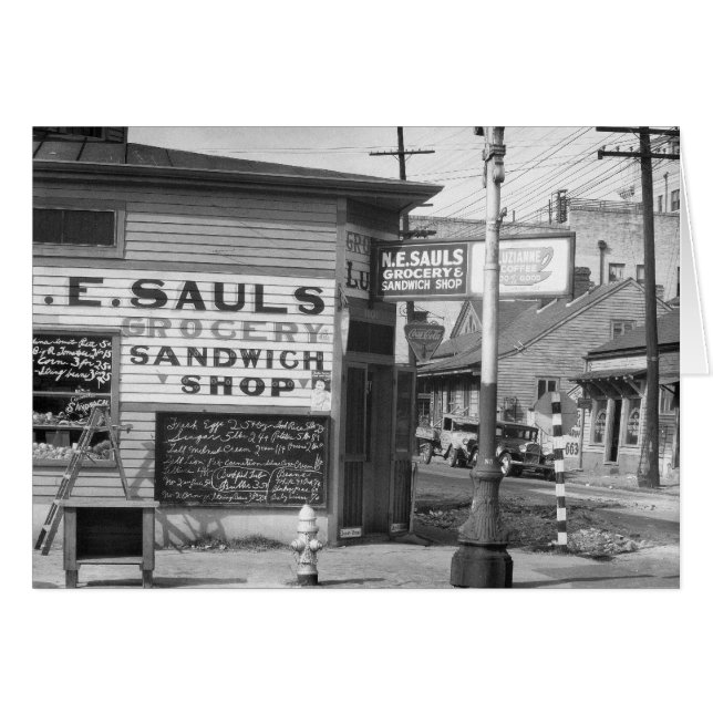 食料品とサンドイッチの店 1934年 (正面横)