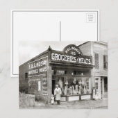 食料品と肉市場、1916年 ポストカード (正面/裏面)