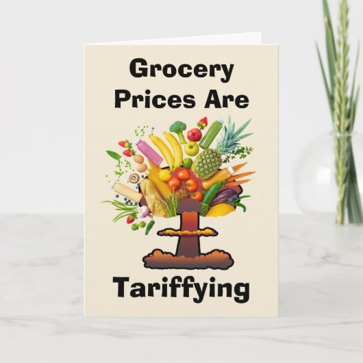 食料品の値段が値上がりしている カード (正面)