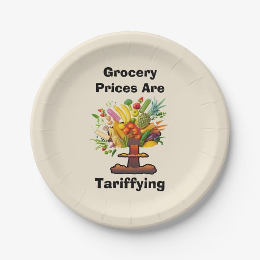 食料品の値段が値上がりしている ペーパープレート (正面)