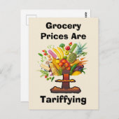 食料品の値段が値上がりしている ポストカード (正面/裏面)
