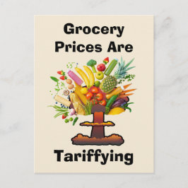 食料品の値段が値上がりしている ポストカード