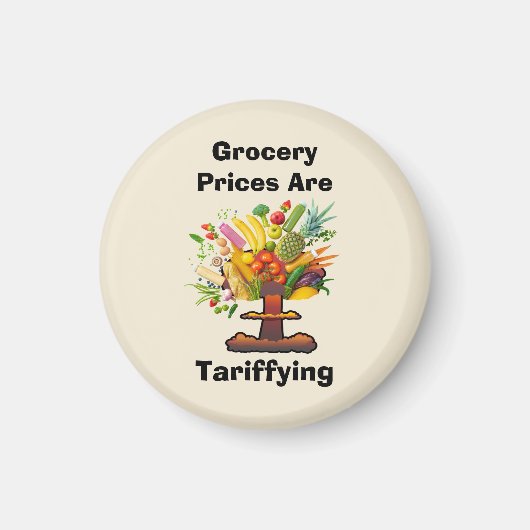 食料品の値段が値上がりしている マグネット (正面)