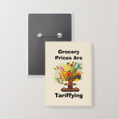 食料品の値段が値上がりしている 缶バッジ (正面/裏面)
