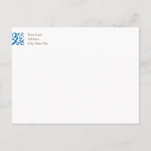 食料品ウェディングシャワー招待状 インビテーションポストカード (裏面)