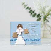 食料品ウェディングシャワー招待状 インビテーションポストカード (スタンド正面)