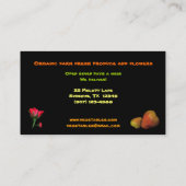 食料品オーガニック店 名刺 (裏面)