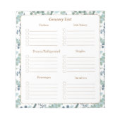 食料品カスタムショッピング一覧 ノートパッド (正面)