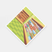 食料品カラフル店の通路とベーカリー スタンダードランチョンナプキン (角)