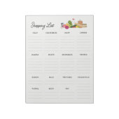 食料品ショッピングの編集可能なリストアイテム ノートパッド (回転)