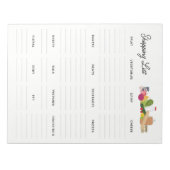 食料品ショッピングの編集可能なリストアイテム ノートパッド (正面)