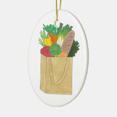 食料品ショッピンググリーンマーケットフルーツベジエ セラミックオーナメント (左)