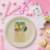 食料品ショッピンググリーンマーケットフルーツベジエ ペーパープレート (パーティー)