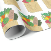 食料品ショッピンググリーンマーケットフルーツベジエ ラッピングペーパー (ロールコーナー)