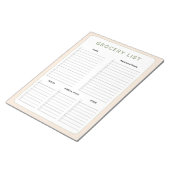 食料品ショッピング一覧 ノートパッド (アングル)