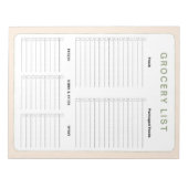 食料品ショッピング一覧 ノートパッド (正面)