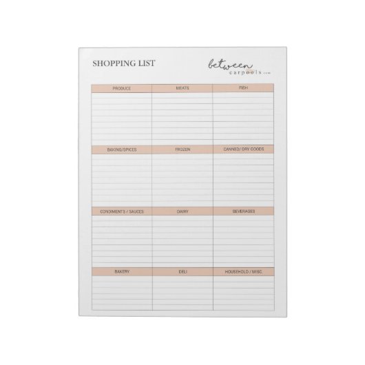 食料品ショッピング一覧 ノートパッド (回転)