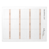 食料品ショッピング一覧 ノートパッド (正面)