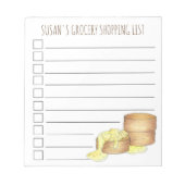食料品パーソナライズされたリストのビスケットとグレービー ノートパッド (正面)
