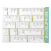 食料品パーソナライズされたリストのメモ帳 ノートパッド (正面)