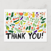 食料品フルーツベギュカラフルーサンキュー ポストカード (正面)