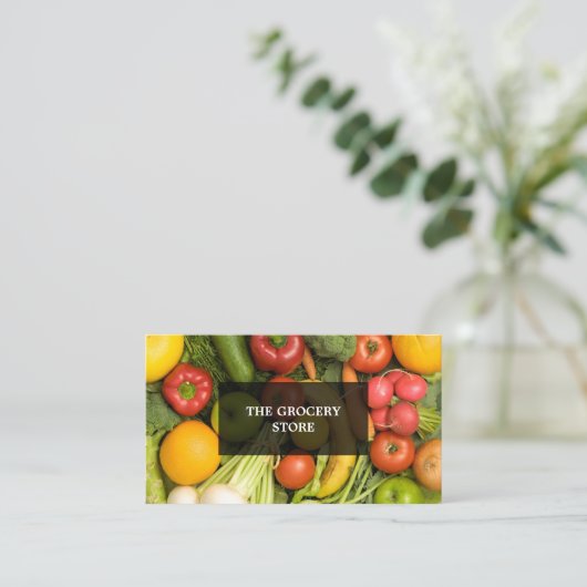 食料品モダンエレガントの名刺 名刺 (スタンド正面)