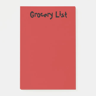 食料品リストの赤い付箋 ポストイット